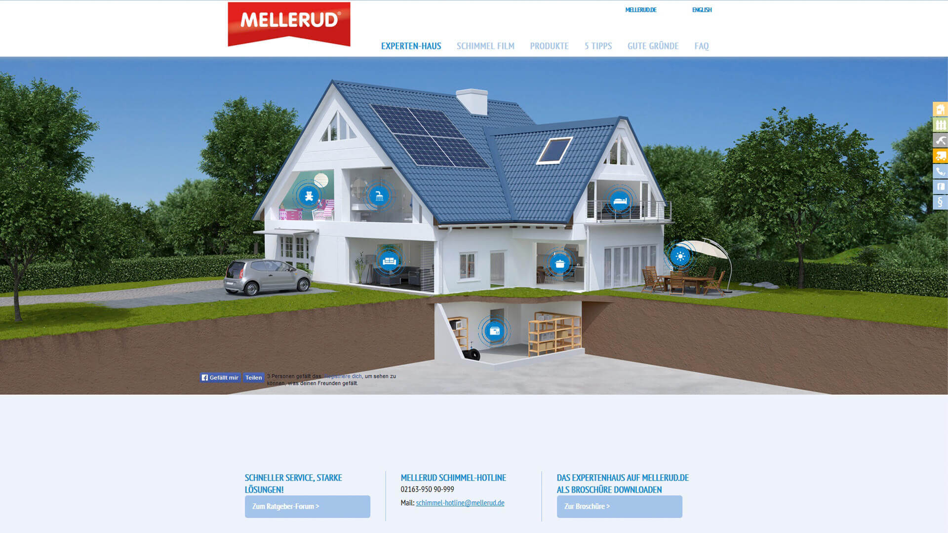 MELLERUD Microsite, Architekturvisualisierung eines Hauses